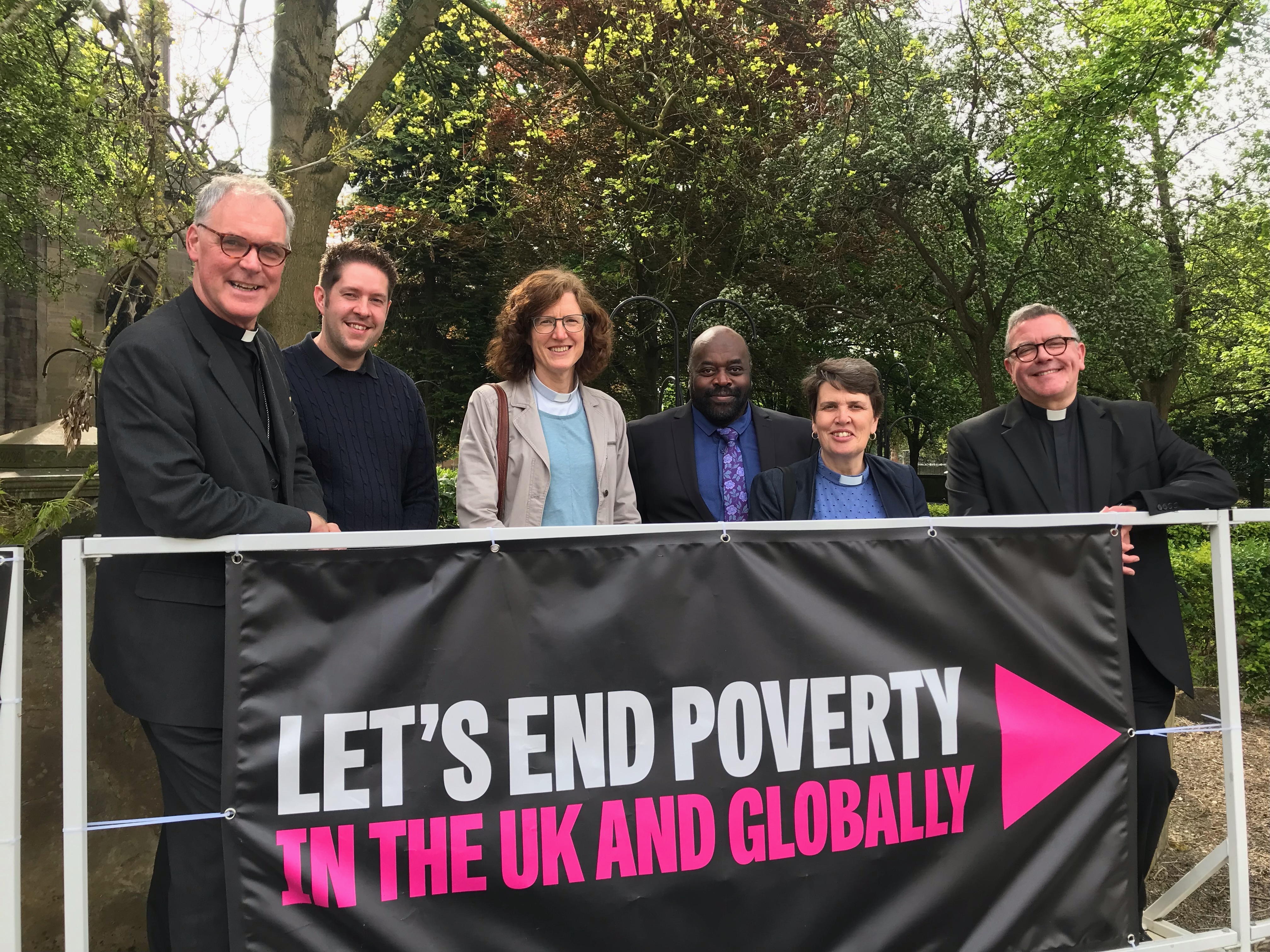 L-R Matthew Parker, Bishop of Stoke, Paul Adams, Church Warden of Stoke Minster, Megan Smith, Archdeacon of Stoke, Helen Dent, Chair of Chester and Stoke Methodist District, Dave Ellis, Baptist Regional Minister for Stoke and Paul McNally, Episcopal Vicar for Staffordshire and the Black Country, Archdiocese of Birmingham