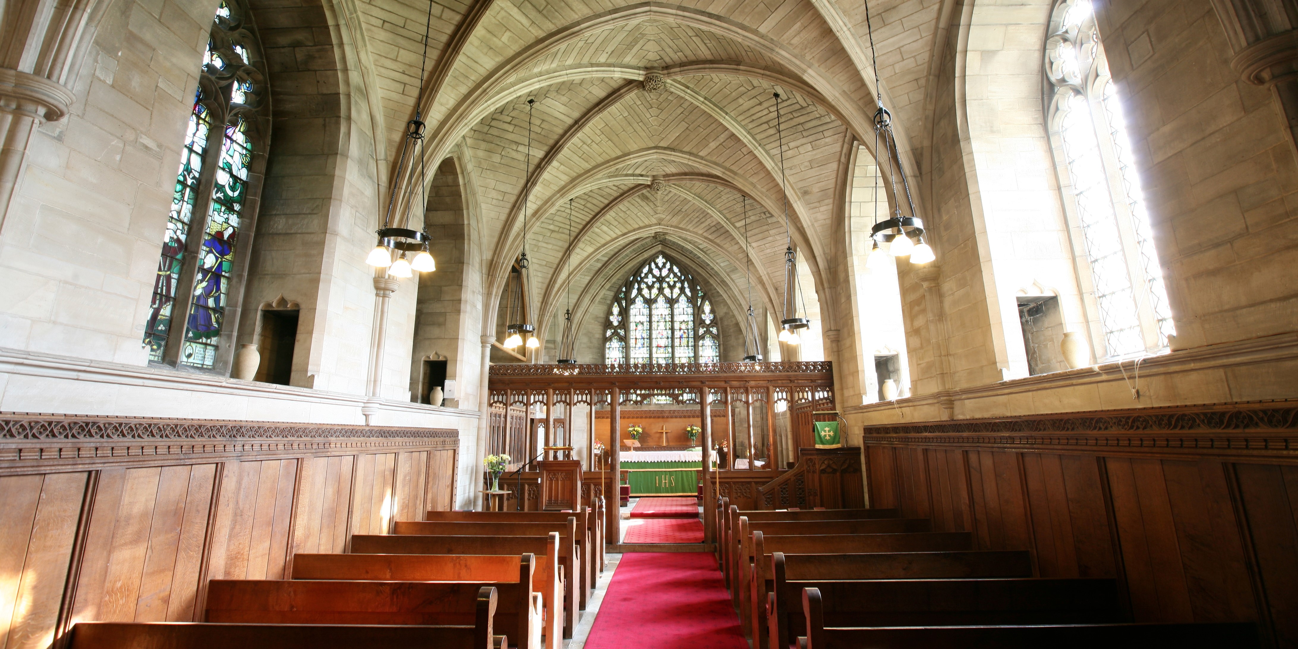 Photo of church interior with building services