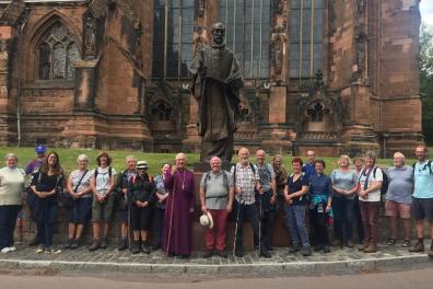 Open Chad pilgrims travel from Stoke to Lichfield